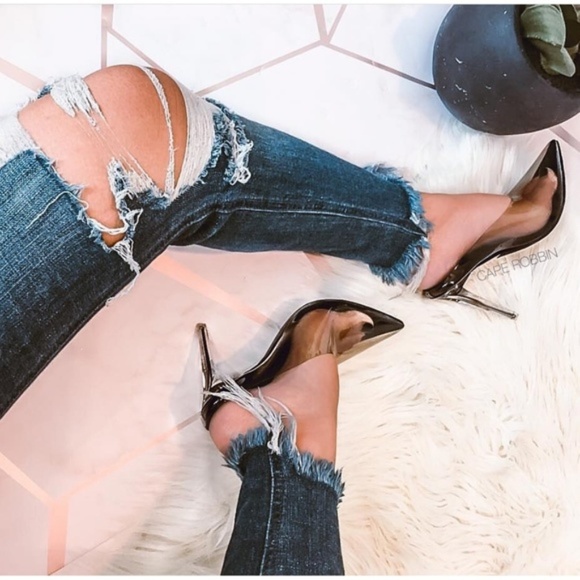 Cape Robbin Shoes - Cape Robbin Cinderella Clear Heels Black💝💖💖